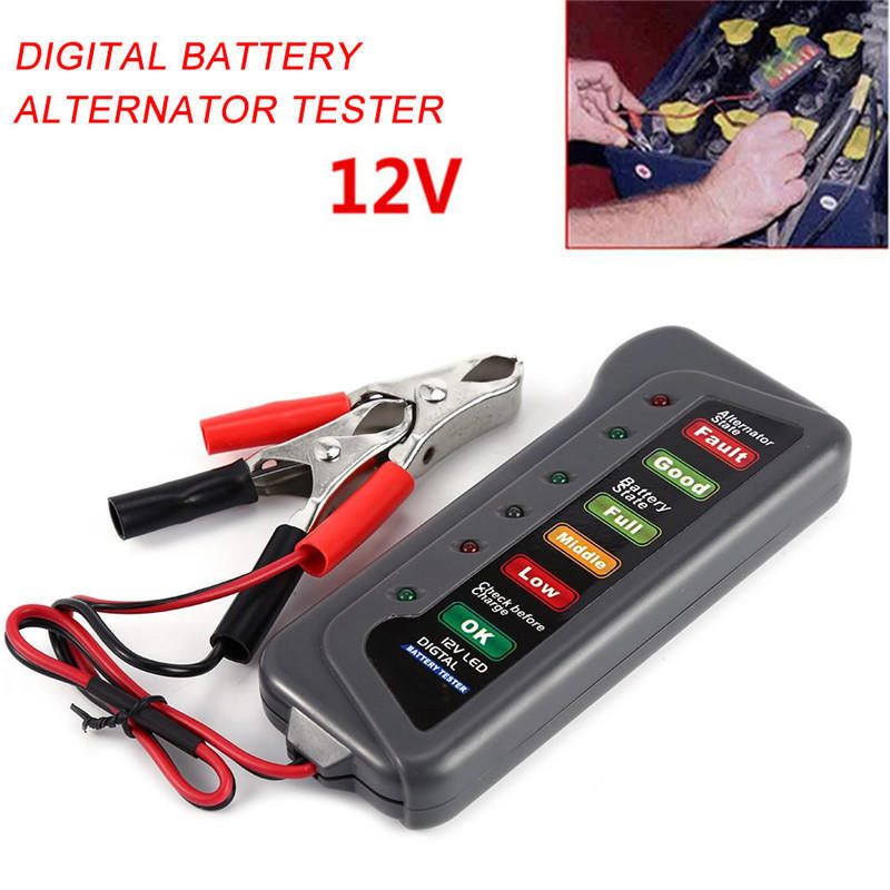 12 VOLT LED BATTERY /& ALTERNATOR TESTER