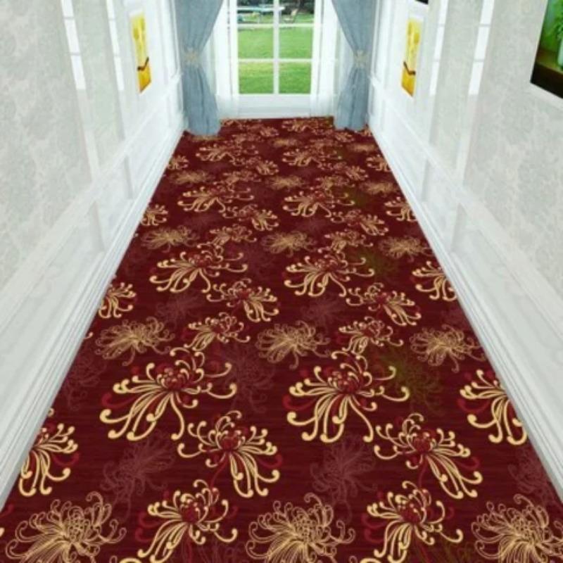 European Long Corridor Carpets for Hallway Living Room Decoration Home Anti-skid Entry Floor Mats Hotel Lobby Stairway Area Rugs