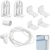 1/2 Set Roller Blind Fittings 17mm Roller Blind Brackets with Beaded Chain Curtain Roller Accessories for Blinds Repair
