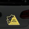 1 Set Self-Adhesive Car Sticker Reflective New Driver Sign Funny Car Decal  Beginner Drivers