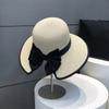 Straw Hat Women's New Bow Big Brim Sunshade Sunscreen Hat Summer Seaside Vacation Sun Hat