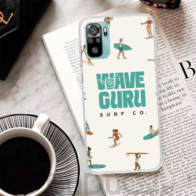 Surf Board Aesthetic Cover For Xiaomi Redmi Note 10 9S 9 8T 8 Pro 7 5 Mi 9T 10T 11T 12T 11 12 Lite 12X A3 A2 A1 Print Coque