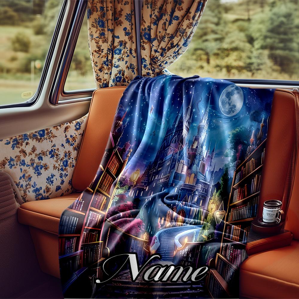 Book Paradise Blanket Personalized Name Soft Comfortable Stylish Blanket Car Blanket Perfect For Travel Camping Outdoor Home Suitable For All Seasons