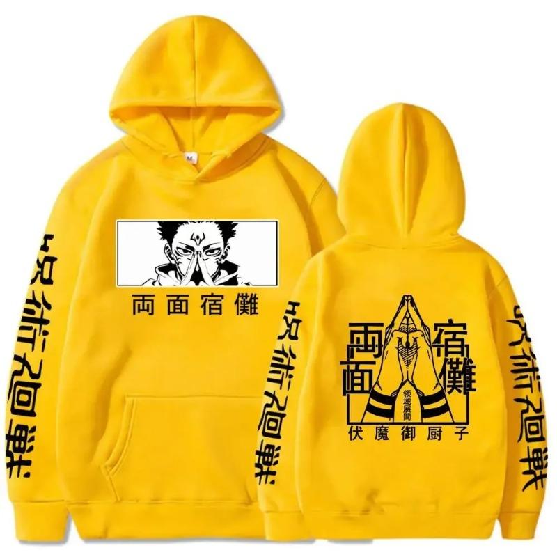 Anime Jujutsu Kaisen Hoodie Ryomen Sukuna Printed Hooded Men Women Sweatshirts Warm Streetwear Pullover