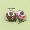 30/50/100pcs resin large hole bead sparkling bead, large hole spacer bead European craft bead, DIY necklace bracelet jewelry production
