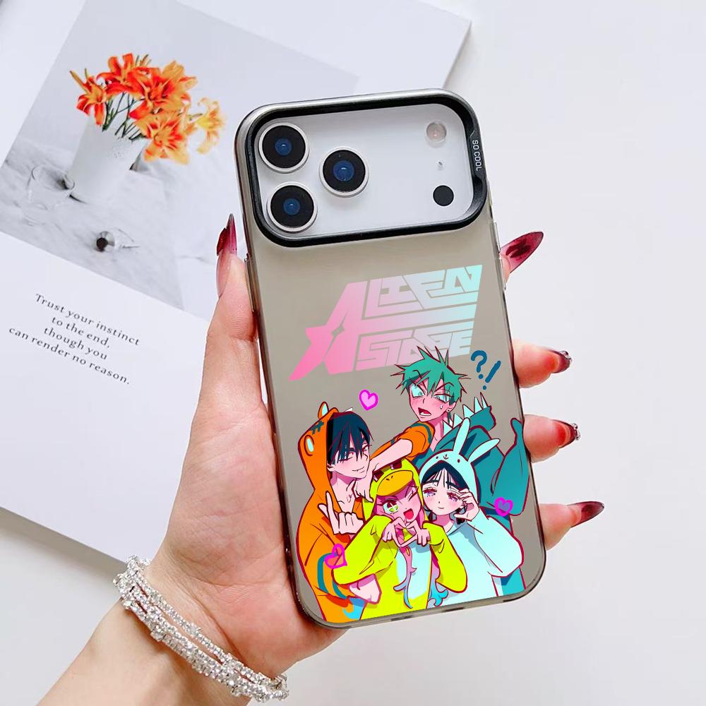 Anime A-ALIEN STAGE Phone Case For iPhone 17 16 15 14 13 12 11 Pro Max Air Matte Laser Aurora Shockproof Funda