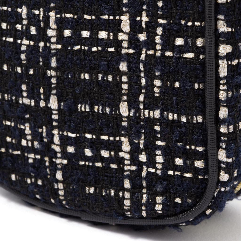 Francfranc Tweed Stand Pouch, Black
