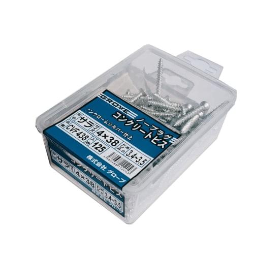 GROVE Concrete Screws, Slotted, 125 pieces, 4.0 x 38mm, CVF438