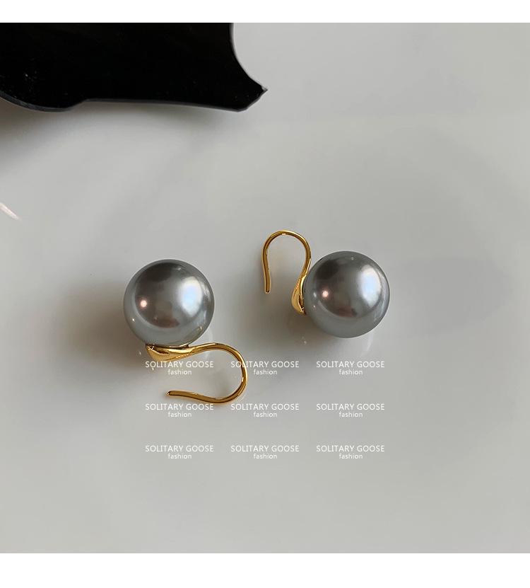 S925 Sterling Silver White Pearl High-Heel Earrings for Women – Luxury Niche Design