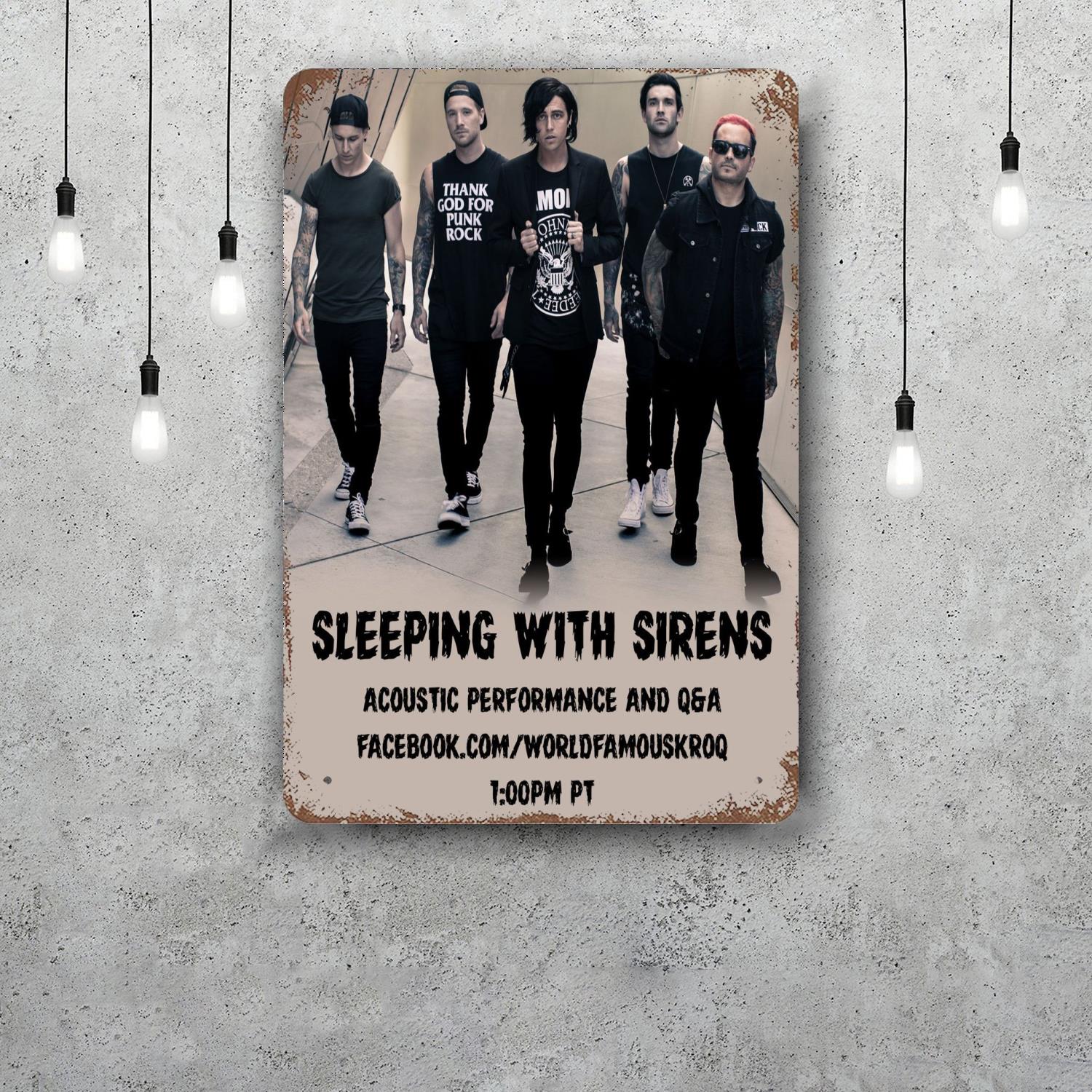 

Sleeping with Sirens Decor Vintage Metal Signs Tin Signs Captain Poster Decor for Bar Pub Club Man Cave Wall Decoration 20x30cm（7.8x11.8inch）