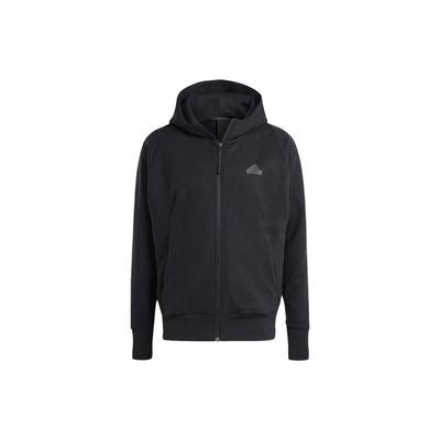 adidas SS24 True Healing Series Z.N.E. Hooded Track Jacket Solid Logo Sports Casual Jacket Men Jacket Black IR5241