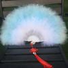 Fluffy Wedding Folding Fan Colorful Handheld Feather Fan Art Fans Cosplay Props Fan  Cheongsam Show