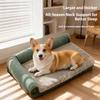 Soft Warm Dog Bed with Bolster Pet Bed Removable Washable Four Season Plush Cushion Comfortable Cats Dogs Cushion Pets Supplies