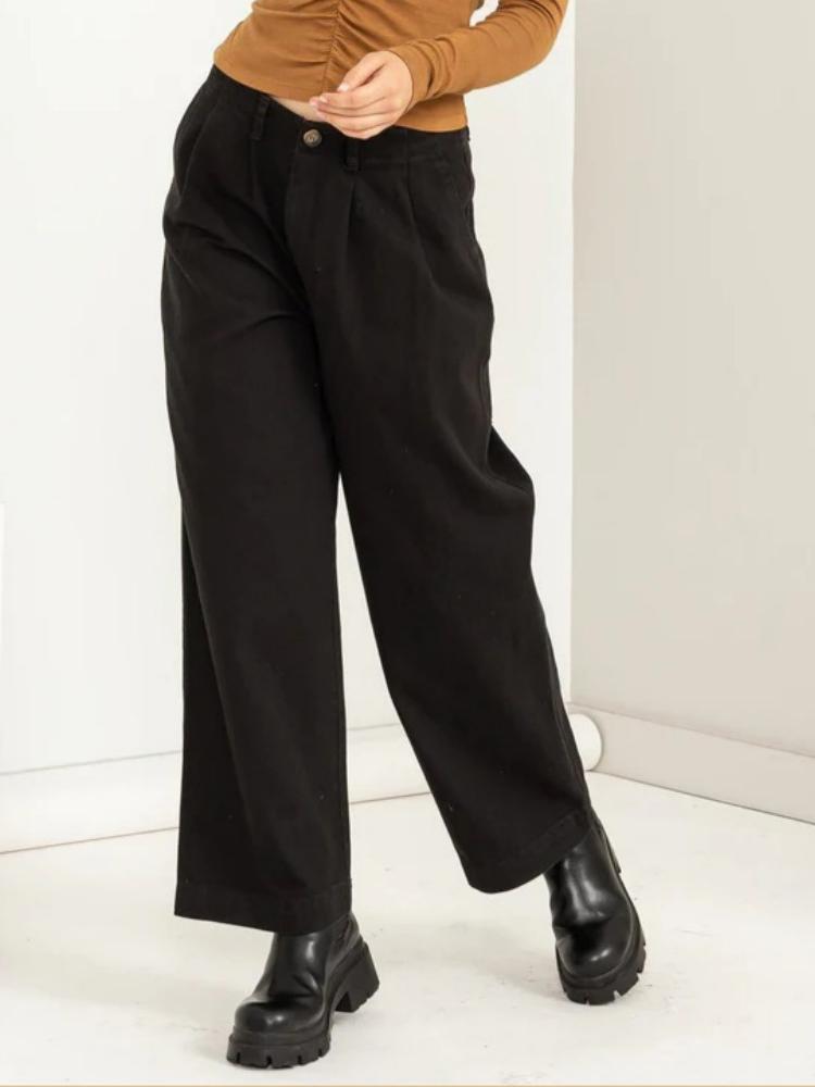 HYFVE Simply Trendy Mid-Rise Wide Leg Pants