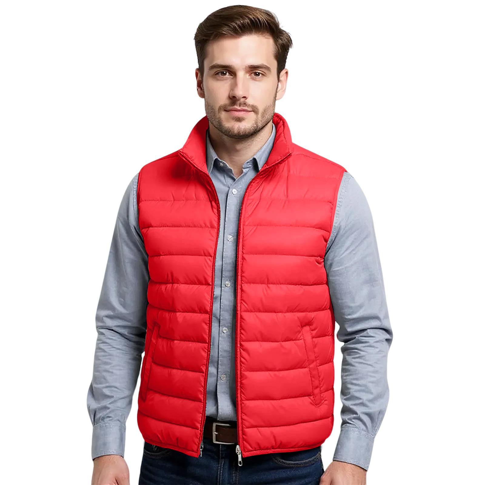 

Мужской Парный Хлопковый Зимний Приталенный Пуховый Хлопковый Жилет/Куртка без рукавов M