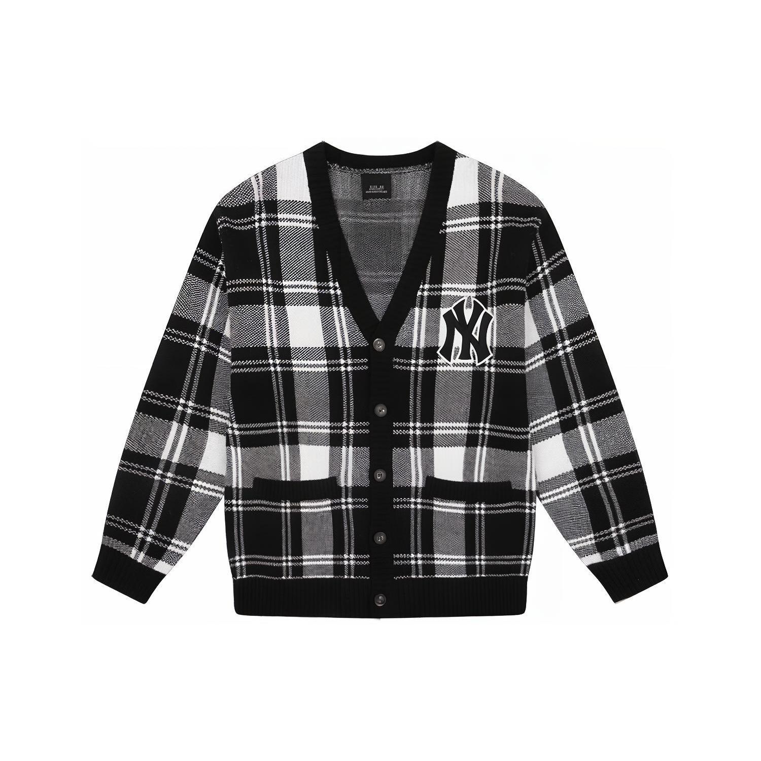MLB Sweaters Unisex Black V neck Moderate Cardigan 31KTE1041-50L M