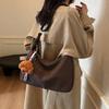 Premium texture large capacity tote bag fashion retro trend shoulder bag daily commute messenger dumpling bag wholesale