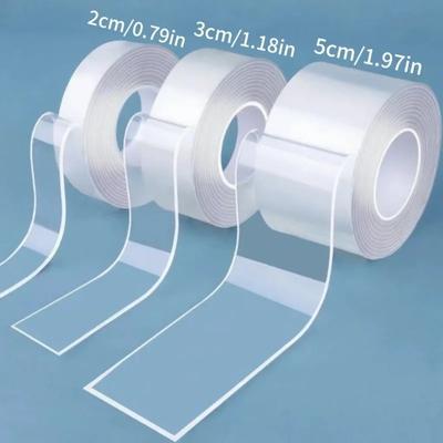 Nano Double Sided Tape Heavy Duty Transparent Adhesive Strips Strong Sticky Multipurpose Reusable Waterproof Mounting Tape