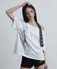 Aejeuyua Belted Halter Off-Shoulder Tee White