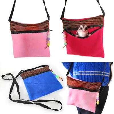 Small Animal Outgoing Sleeping Bag Rats Hamster Carrier Bag Travel Carry Pouch Breathable Handbag for Sugar Glider