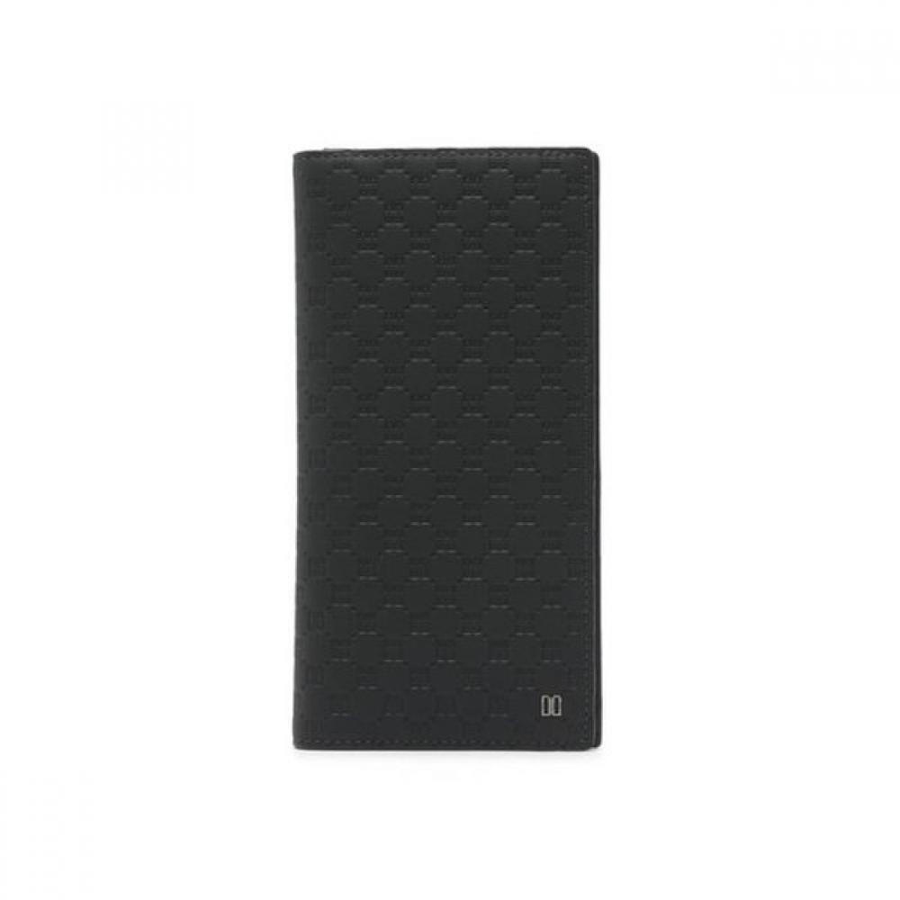 

Daks Black Dd Logo Matte Leather Long Wallet A8e361 Single option