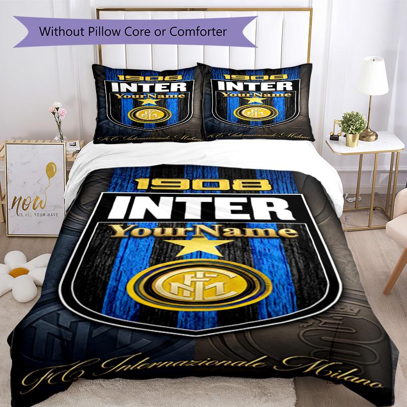 Inter Milan Customize your name Bedding Set Breathable Duvet Cover with Pillowcases Home Decoration Birthday Gift