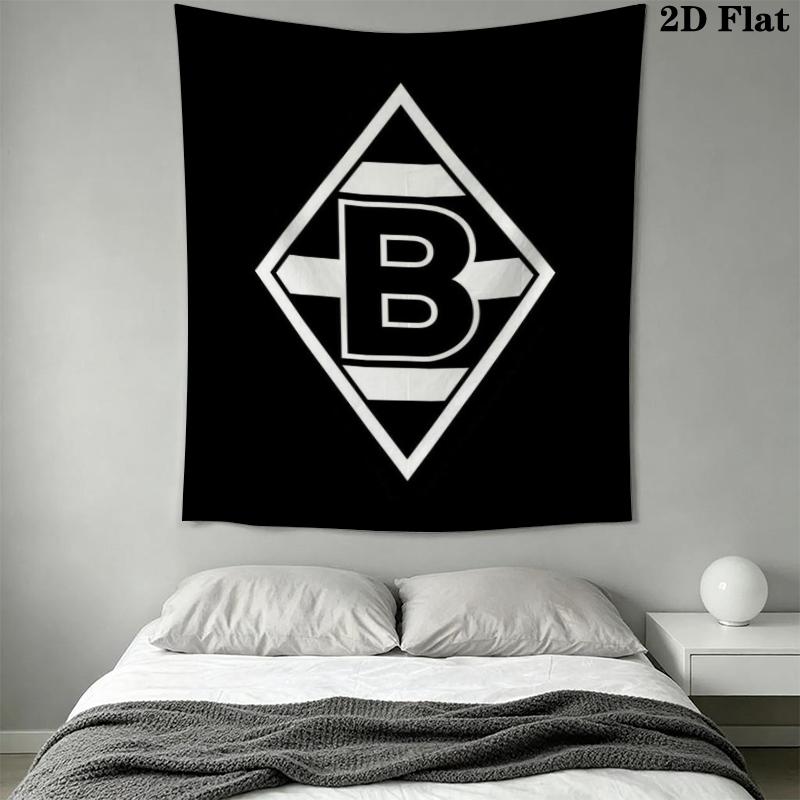 Borussia Wall Tapestry Aesthetic Wall Hanging Printed Fabric Blanket Decorative Tapestries for Bedroom Living Room Home Decor