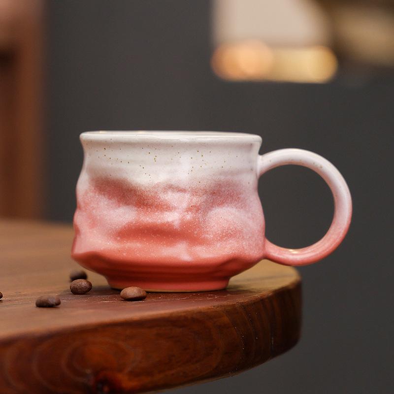 Kiln-Changed Ceramic Coffee Cup American Retro Cup Afternoon Tea Cup High Value Household Mug