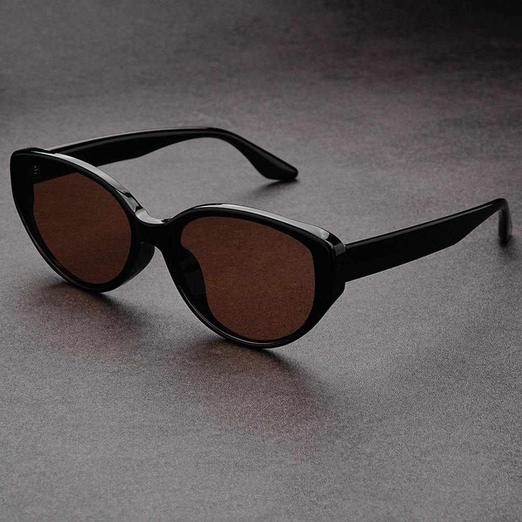 New Chestnut Cat's Eye Retro Sunglasses Women's Advanced Ultra-light Sunglasses Metal Hinge Men's Sunglasses Women's Sunglasses