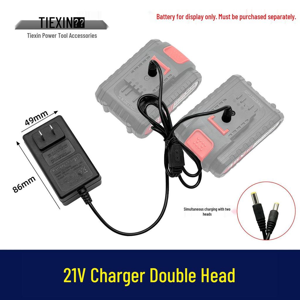 21V/24V Universal Lithium Battery Charger with Overload Protection, Insert Type 08024