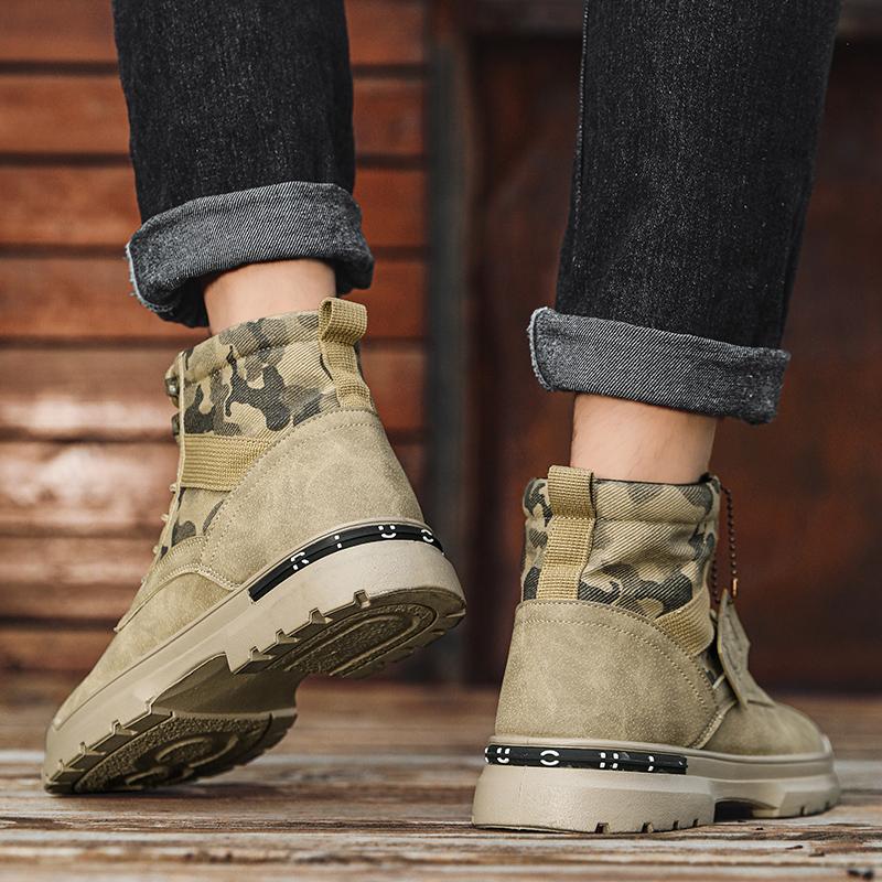 British Style Boots Men Fashion Outdoor High Top Sneakers Male New Ankle Boots For Men Casual Motorcycle Shoes Punk Men’s Shoes