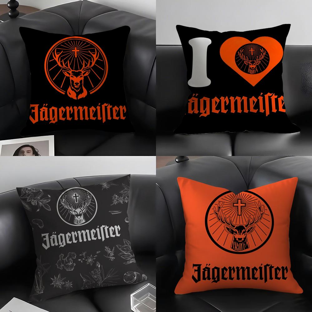 Cool JJagermeister Cushion Cover Elegant Comfort Pillowcase Sofa Bed Doublesided Printed Invisible Zipper Home Decor