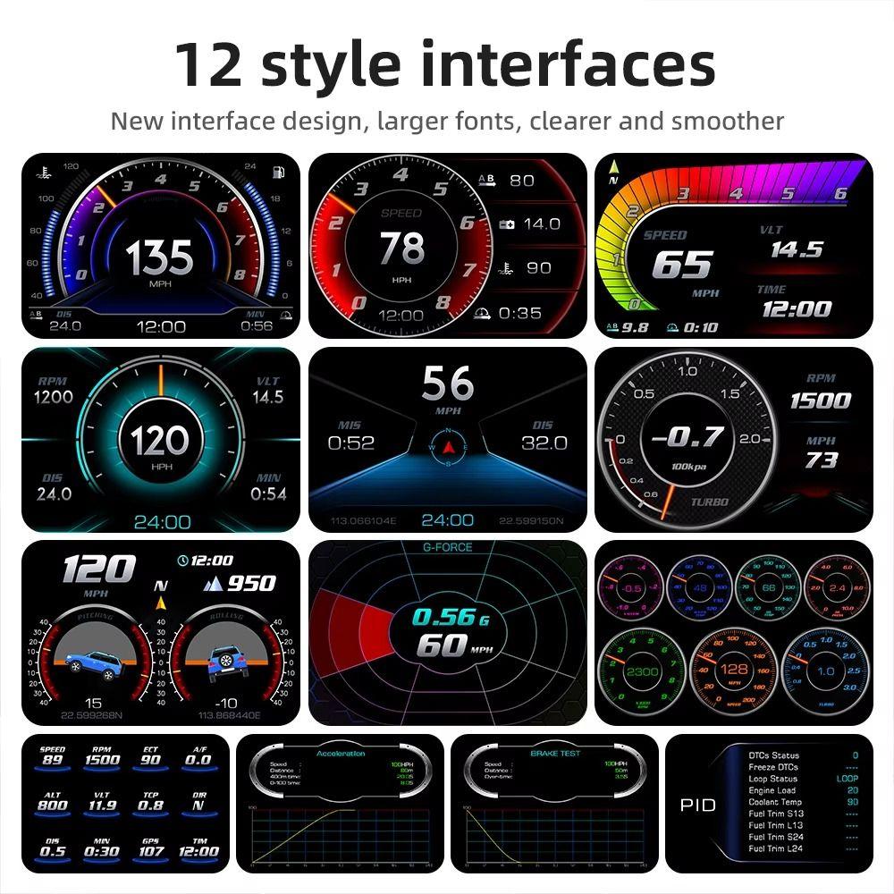 HUD Digital Speedometer Portable GPS Digital Speedometer Car Head Up Display  Car Accessories