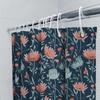 Modern Floral Print Shower Curtain Waterproof Fabric Decoration Home Bathroom Decor Custom Size Available