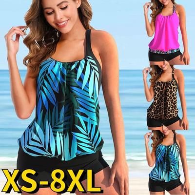 2024 Mode Tankini Zomer Vrouwelijke Sexy Hoge Taille Badpak Tweedelige Set Beachwear 3D Afdrukken Monokini Vrouwen Badpak
