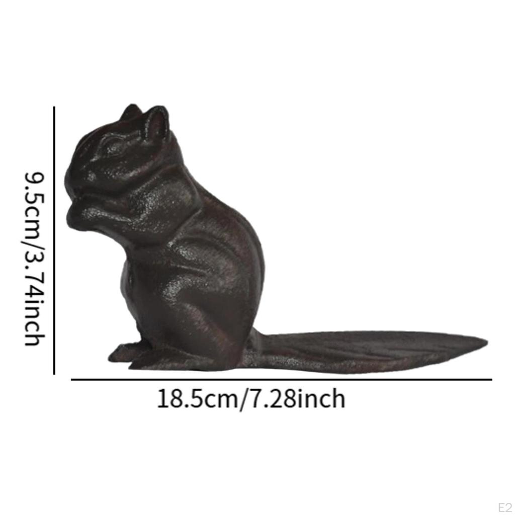 Gusseisen Türstopper Eichhörnchen Statue Türstopper Tor Keil Robust Büro Ornament Schwerlast