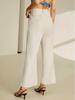 European-American High Waist Casual Women's Wide Leg Slimming Pocket Pants