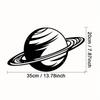 Black Planet Silhouette Metal Wall Decor – Stylish Hanging Art Sign, Elegant Room & Bar Decoration, Perfect for Living Room