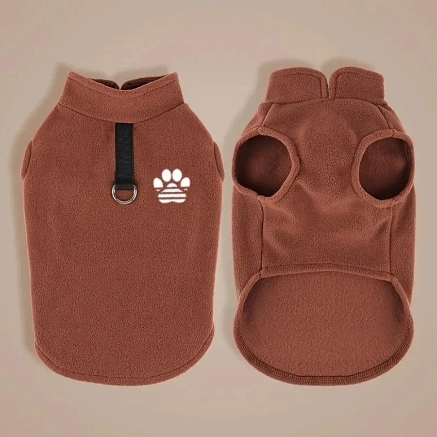 Gemütlicher Fleece-Hundepullover - Winterliche Wärme für kleine bis mittlere Rassen, Pullover-Stil Haustierbekleidung, Weste für kleine Hunde, Katzenweste