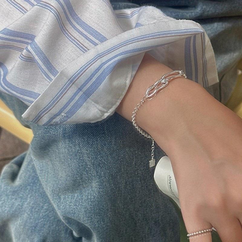 100% Solid 925 Sterling Silver Metal Bracelet for Women Vintage Handmade Hollow Bracelets Birthday ChristmasGift