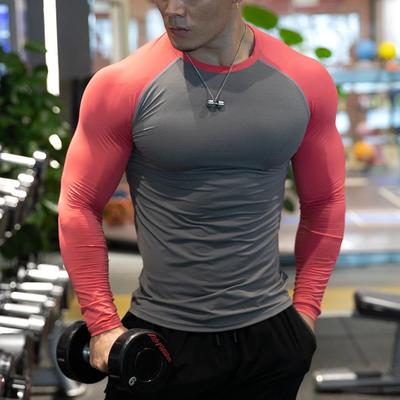 Men's Slim Fit Quick-Dry Ice Silk Long-Sleeve Sports T-Shirt, Moisture-Wicking, Breathable Training Top