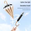 Dual-Use Ultra-Light Bamboo Handle Folding Umbrella - Rain or Shine, UV Protection, Curved Handle.