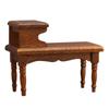Mesa de Centro de Madera de Dos Niveles para Casas de Muñecas 1/12 Decoraciones para el Hogar en Miniatura y Exhibición de Escenas Muebles en Miniatura granate