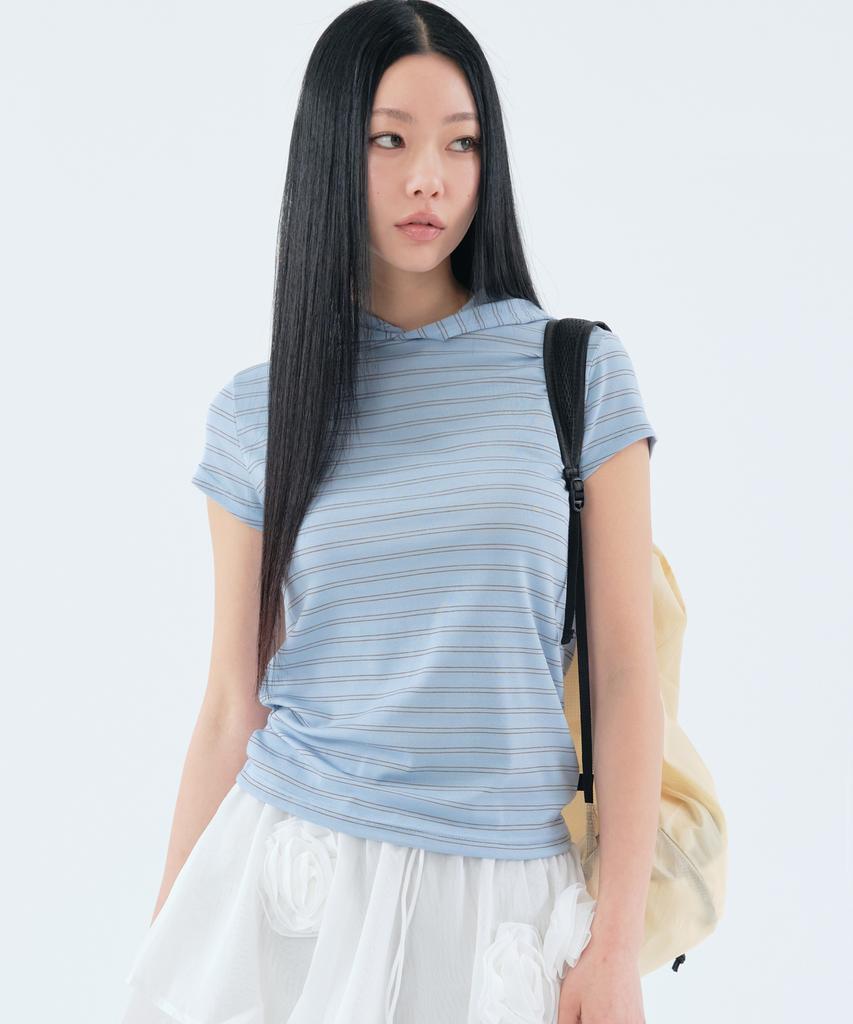 NOIAGO [Choi Soyoon X Noiago] Noi1863 Striped Hoodie (Blue)