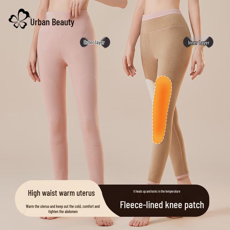 

Women s Extra Thick Fleece-Lined Thermal Leggings with Knee Patches XL (110-130 jin)