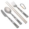Titanium Tableware Camping Fork Spoon Cutter Chopsticks Ultra Light Outdoor Cutlery Set for Picnic Travel Backpacking Hiking Kitchen