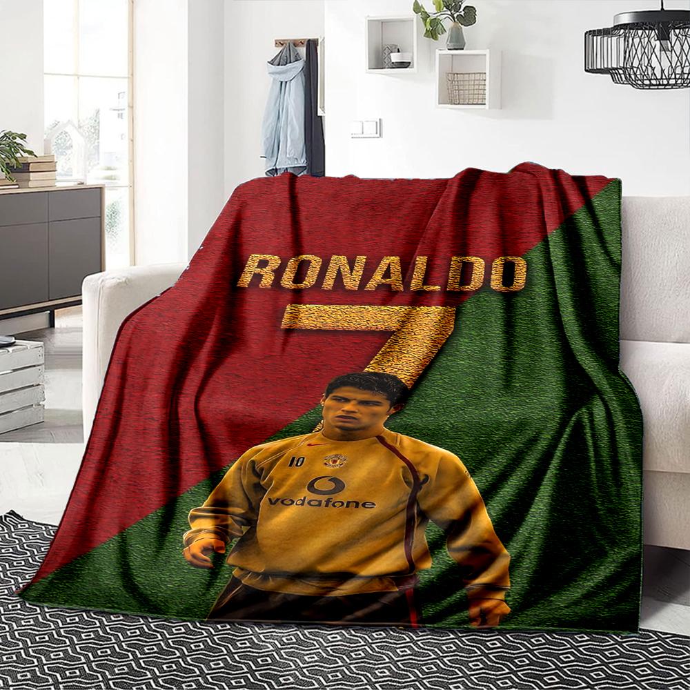 Last Dance Ronaldos Legacy bedruckte atmungsaktive und warme Flanelldecke, ein stilvolles Geschenk für Zuhause, geeignet für den Gebrauch zu Hause, im Büro und als Tagesdecke. 0713a17