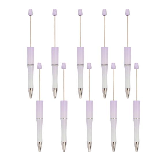 10 ks korálkových DIY per s barevnými korálky a doplňovatelným inkoustem, hladce píšící kuličkové pero, kreativní řemeslo pro děti, zábavné školní potřeby