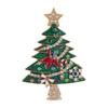 Colorful Rhinestone Star Christmas Tree Brooch - Retro Holiday Gift Accessory