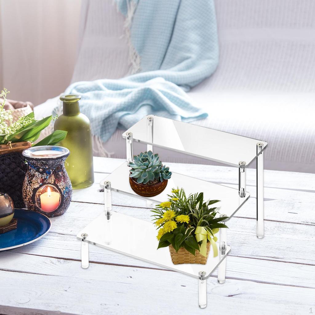 Acrylic Display Stand Riser Jewelry Shelf Clear Product for